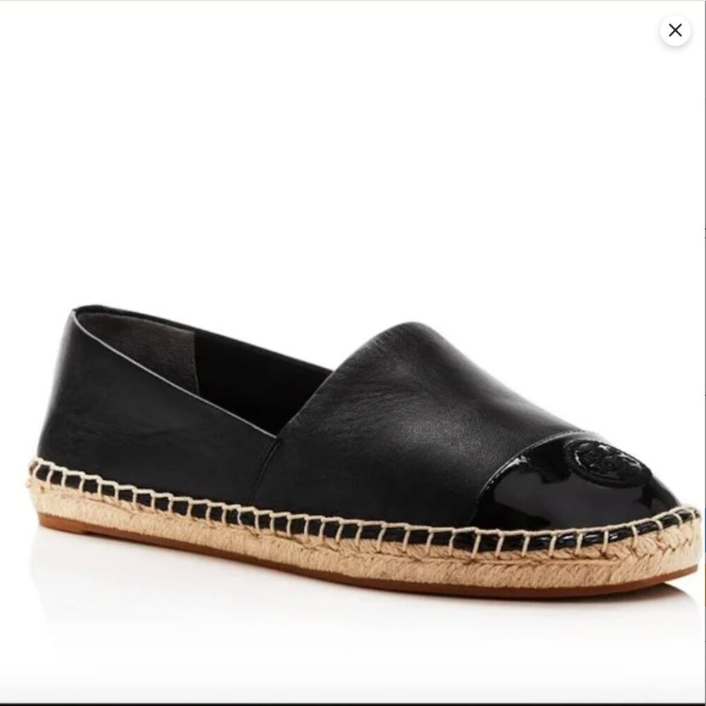 Tory Burch Colorblock Espedrilles in Perfect Black - Size 6.5